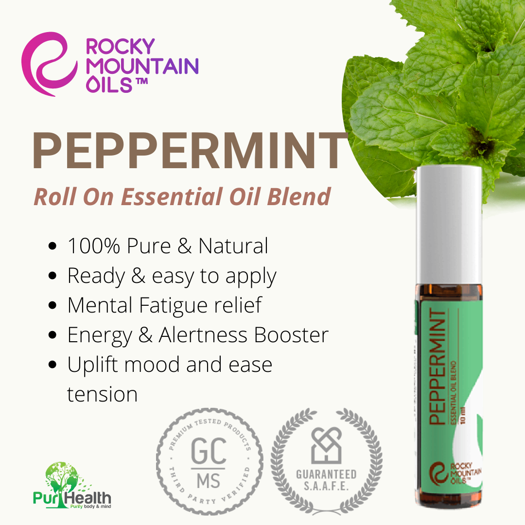 PEPPERMINT Roll On Essential Oil Blend 10ml